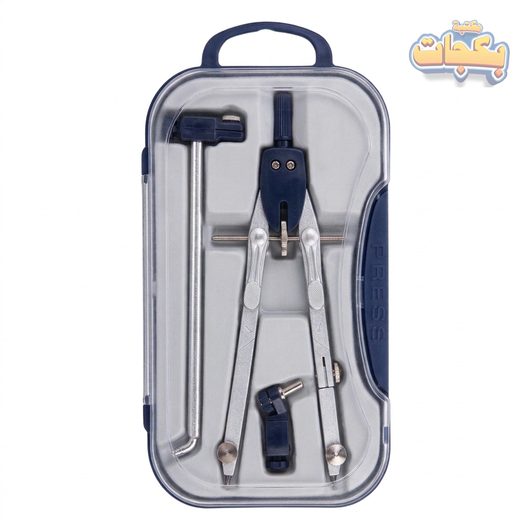 طقم أدوات هندسية DELI Mathematical Set – علبة حديد (3 قطع)
